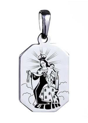 Vorderseite Skapulier Medaille silber - Karmel