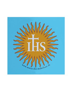 Aufkleber mit dem IHS, 10,5 x 10,5 cm