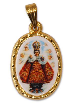 Medaille Prager Jesuskind, 20 mm vergoldet