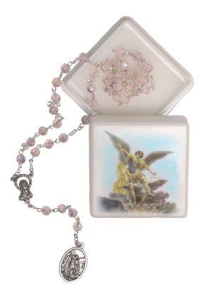 Rosenkranz zum Heiligen Erzengel Michael, mit Etui