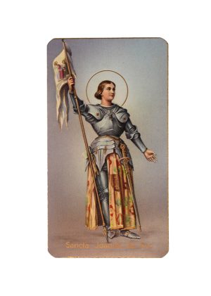Heiligenbildchen Hl. Jeanne d'Arc - Andachtsbild - Johanna von Orleans, 5,5 cm x 10 cm