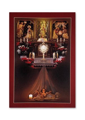 Anbetung - Einführung -Kommunion - 3seitige Faltkarte