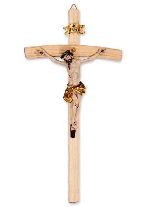 Holzkreuz mit Corpus - 25 cm