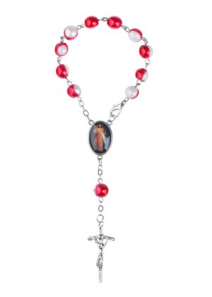 Zehner-Rosenkranz mit dem Bild vom Barmherzigen Jesus