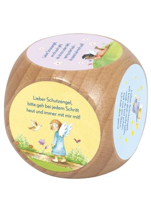 Gebetswürfel Holz / bunt - Behüte mich, lieber Schutzengel